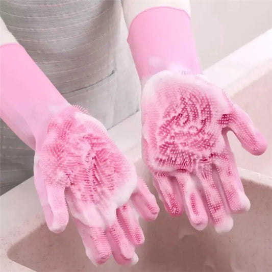 Magic Reusable Silicone Gloves with Wash